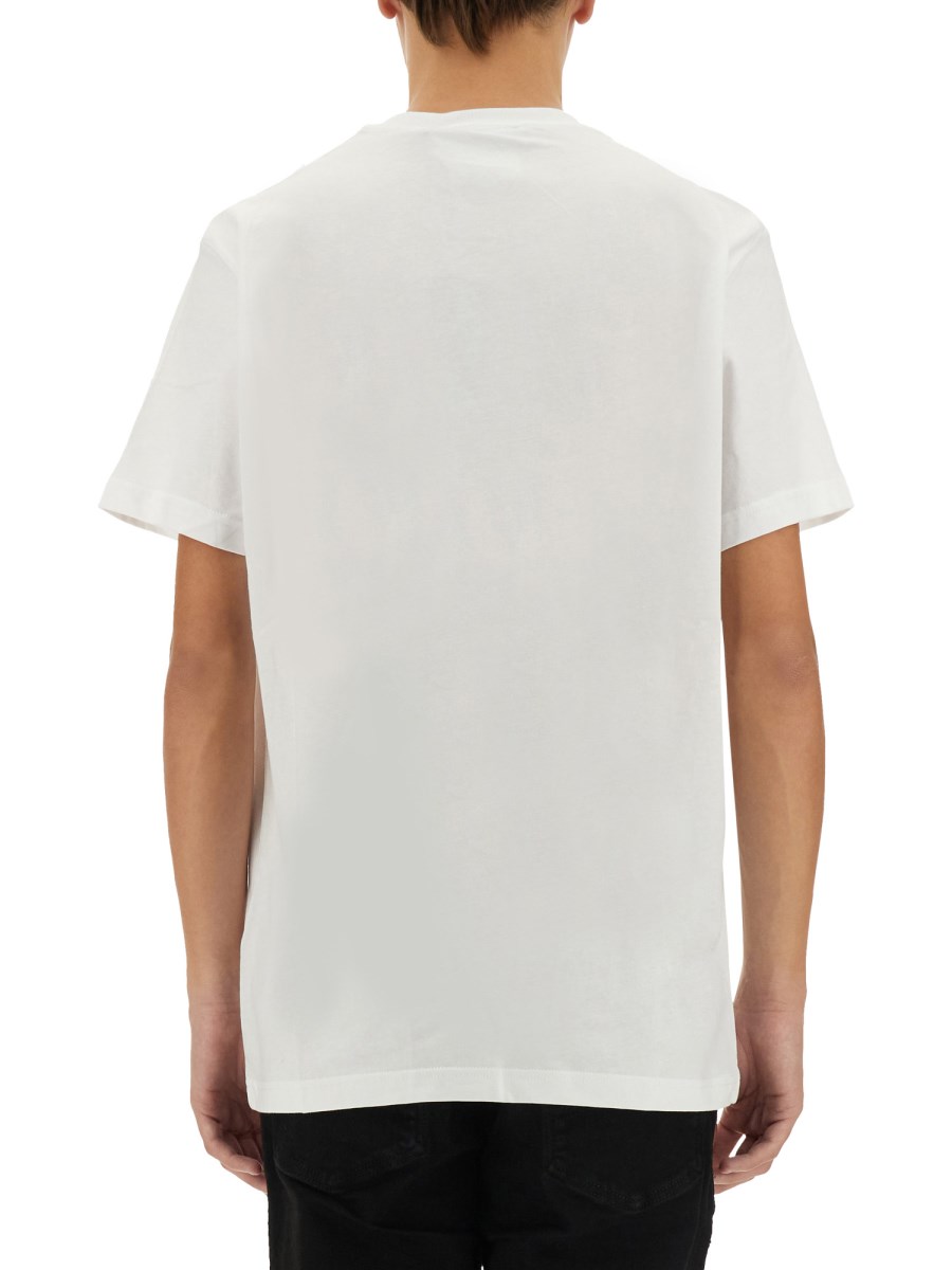 VERSACE JEANS COUTURE T-SHIRT IN JERSEY DI COTONE CON STAMPA LOGO