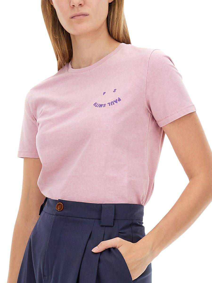 PS BY PAUL SMITH T-SHIRT IN JERSEY DI COTONE CON STAMPA LOGO