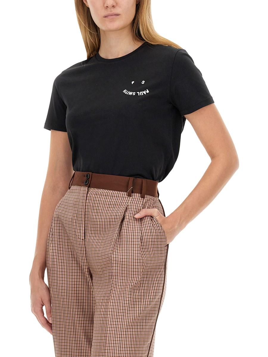 PS BY PAUL SMITH T-SHIRT IN JERSEY DI COTONE CON STAMPA LOGO