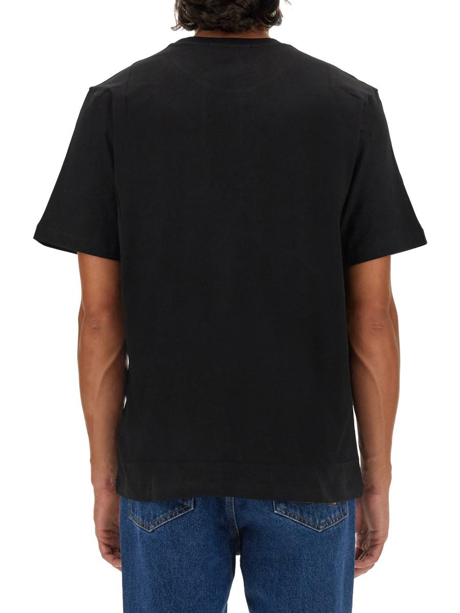 MSGM T-SHIRT IN JERSEY DI COTONE CON STAMPA LOGO PENNELLATO