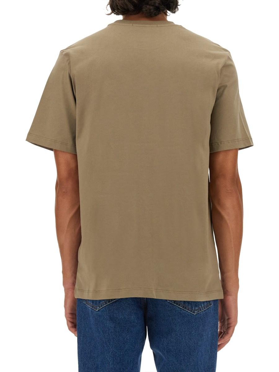 MSGM T-SHIRT IN JERSEY DI COTONE CON STAMPA LOGO PENNELLATO