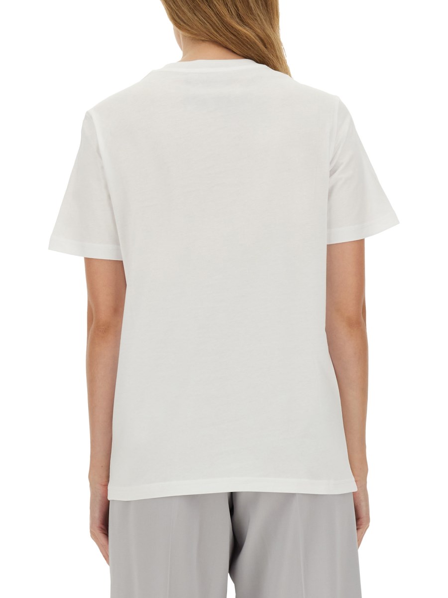 MOSCHINO T-SHIRT IN JERSEY DI COTONE CON STAMPA LOGO