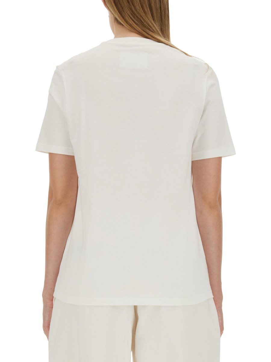 JIL SANDER T-SHIRT IN JERSEY DI COTONE CON STAMPA LOGO