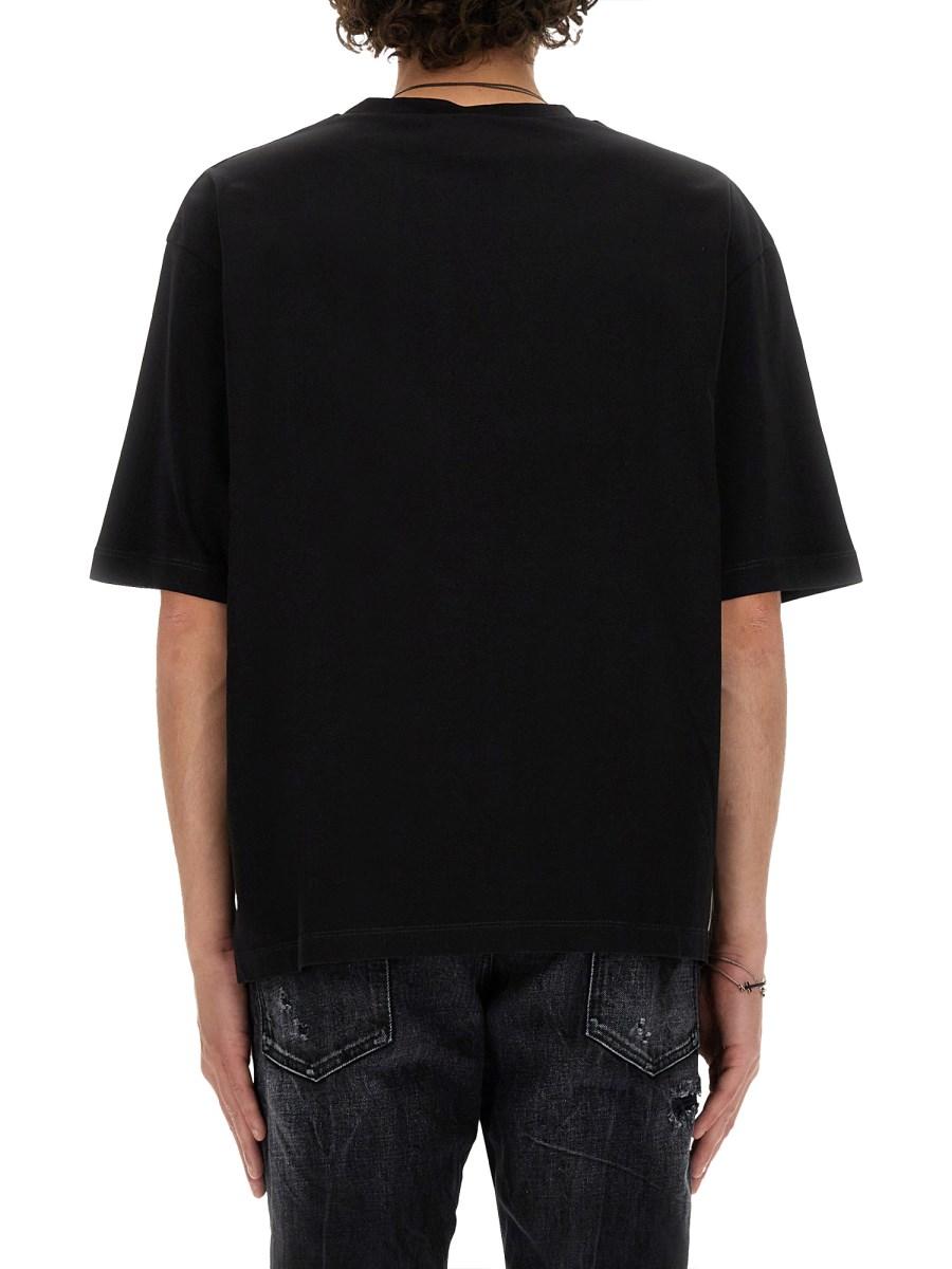 DSQUARED T-SHIRT IN JERSEY DI COTONE CON STAMPA LOGO