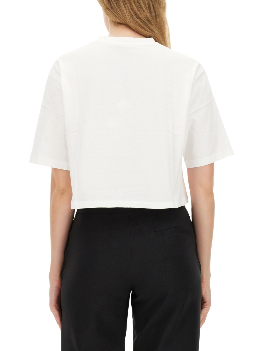 BALMAIN T-SHIRT IN JERSEY DI COTONE CON STAMPA LOGO