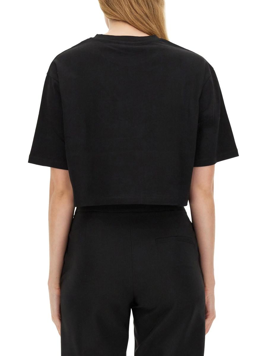 BALMAIN T-SHIRT IN JERSEY DI COTONE CON STAMPA LOGO