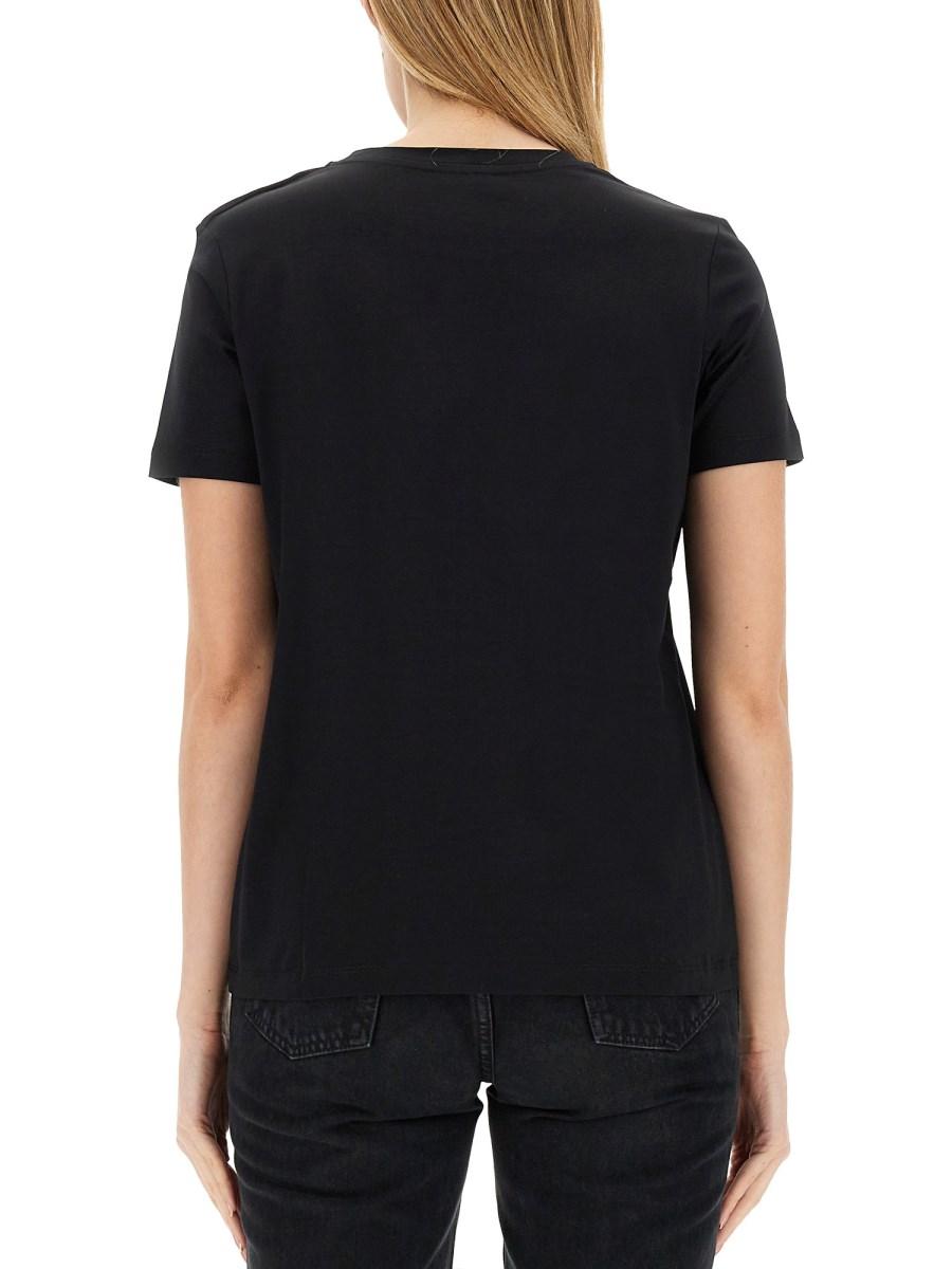 BALMAIN T-SHIRT IN JERSEY DI COTONE CON STAMPA LOGO