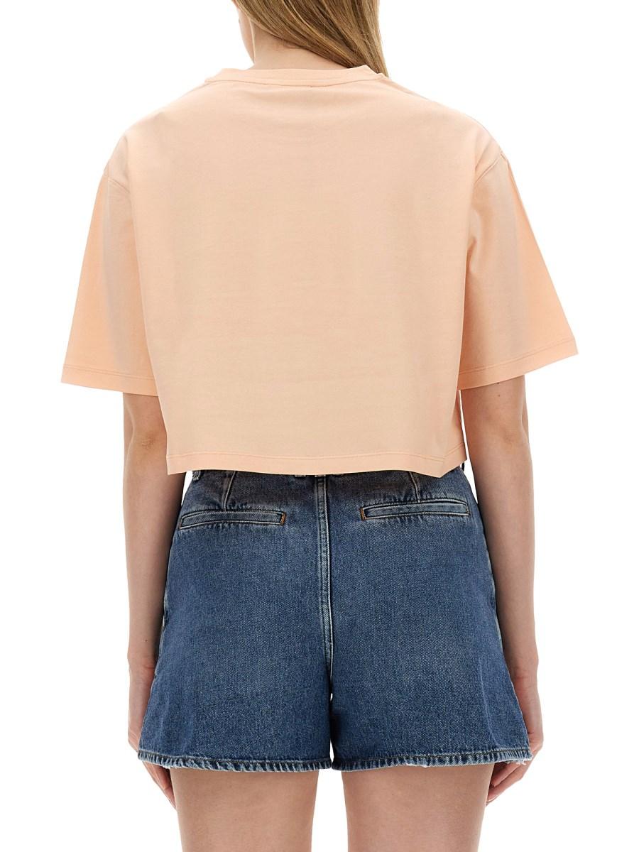 BALMAIN T-SHIRT IN JERSEY DI COTONE CON STAMPA LOGO