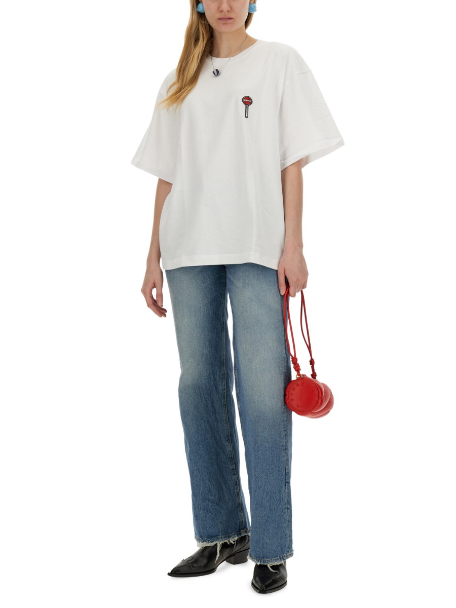 FIORUCCI T-SHIRT IN JERSEY DI COTONE CON STAMPA LOLLIPOP