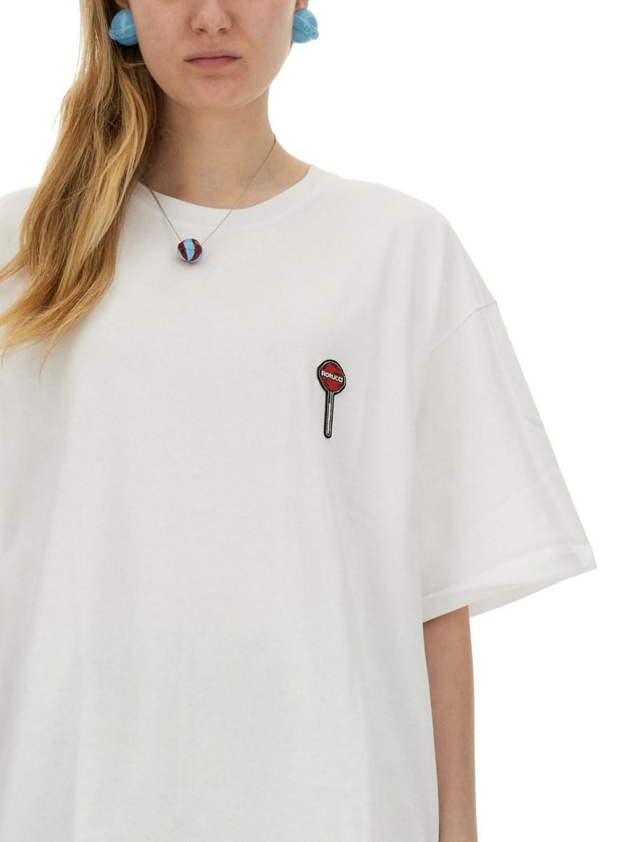 FIORUCCI T-SHIRT IN JERSEY DI COTONE CON STAMPA LOLLIPOP