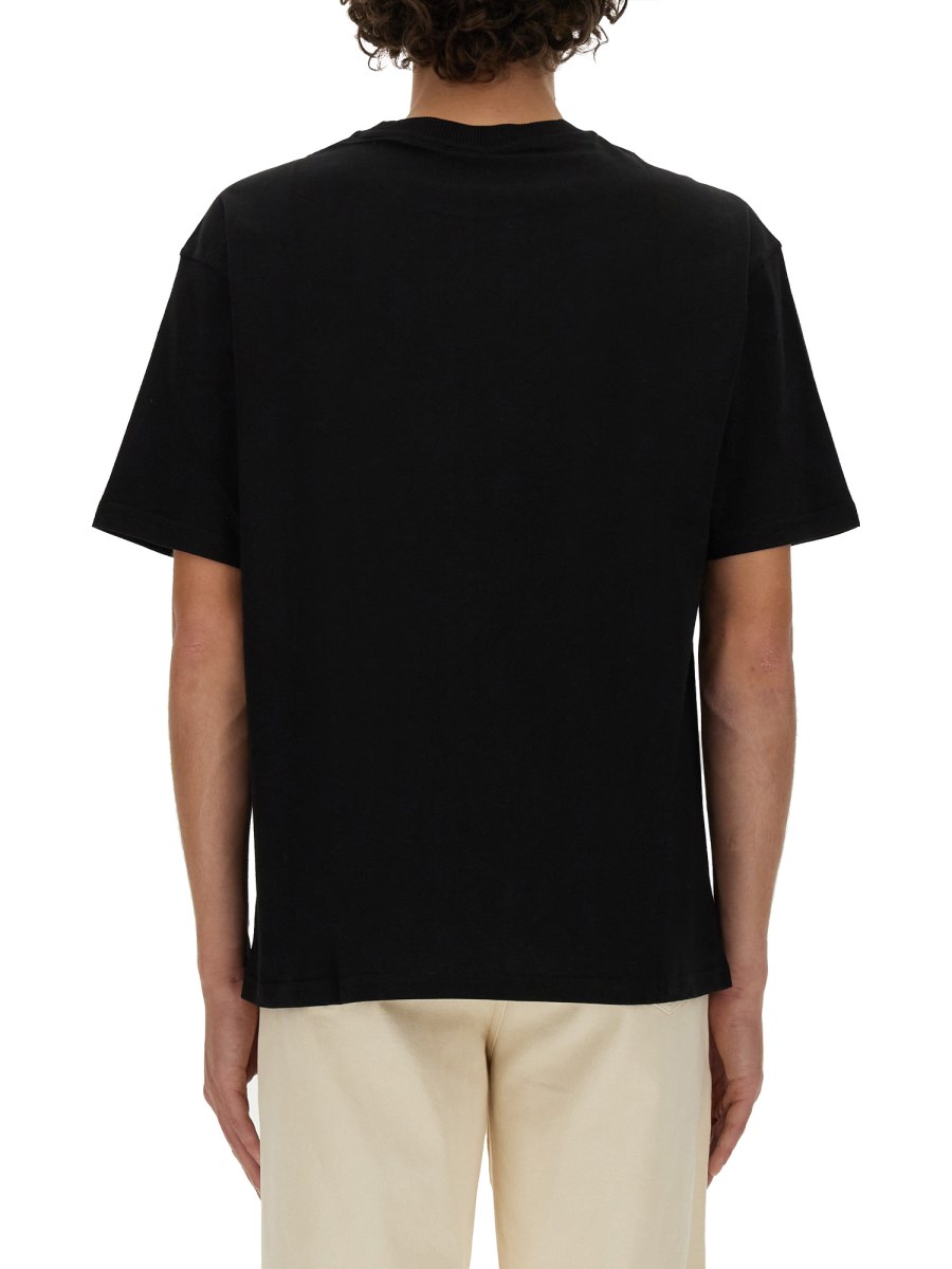 A.P.C. T-SHIRT IN JERSEY DI COTONE CON STAMPA MICRO LOGO