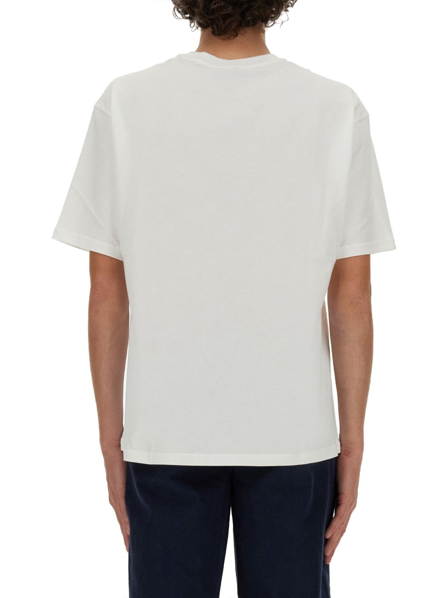 A.P.C. T-SHIRT IN JERSEY DI COTONE CON STAMPA MICRO LOGO