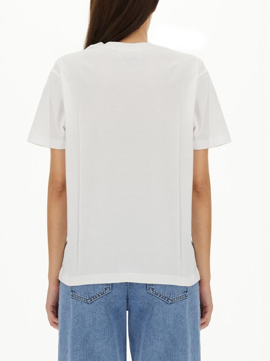 MOSCHINO JEANS T-SHIRT IN JERSEY DI COTONE CON STAMPA MOUTH PRINT