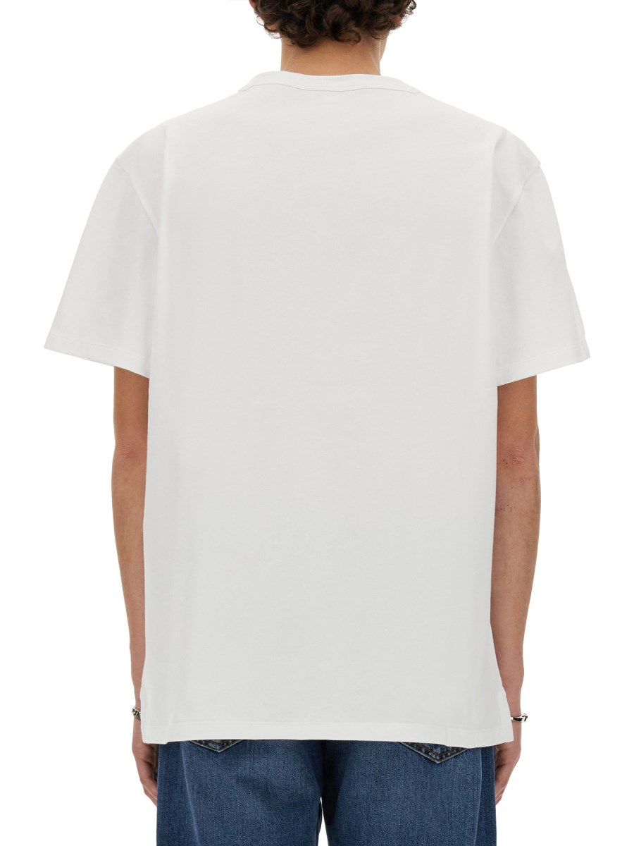 ALEXANDER McQUEEN T-SHIRT IN JERSEY DI COTONE CON STAMPA SKULL
