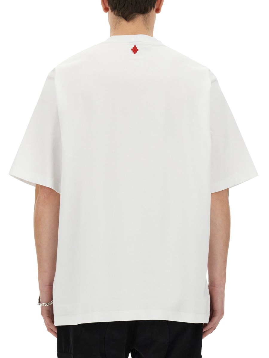 MARCELO BURLON COUNTY OF MILAN T-SHIRT IN JERSEY DI COTONE CON STAMPA