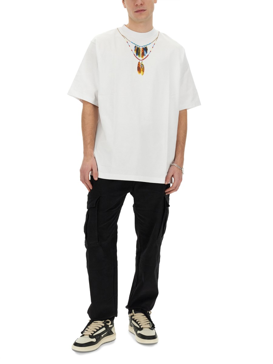 MARCELO BURLON COUNTY OF MILAN T-SHIRT IN JERSEY DI COTONE CON STAMPA