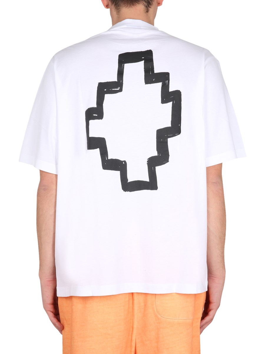 MARCELO BURLON COUNTY OF MILAN T-SHIRT IN JERSEY DI COTONE CON STAMPA