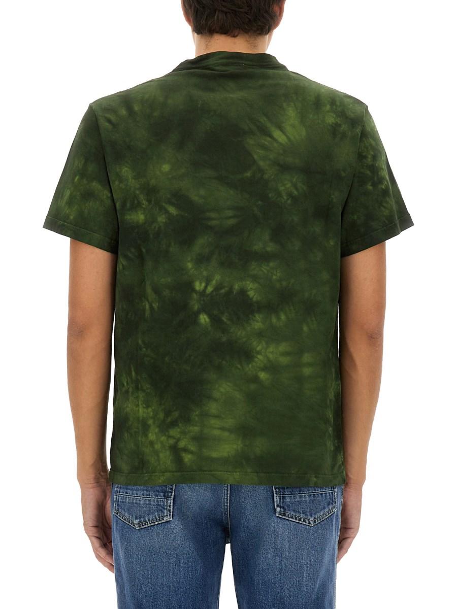ALEXANDER McQUEEN T-SHIRT IN JERSEY DI COTONE CON TINTA VARIEGATA