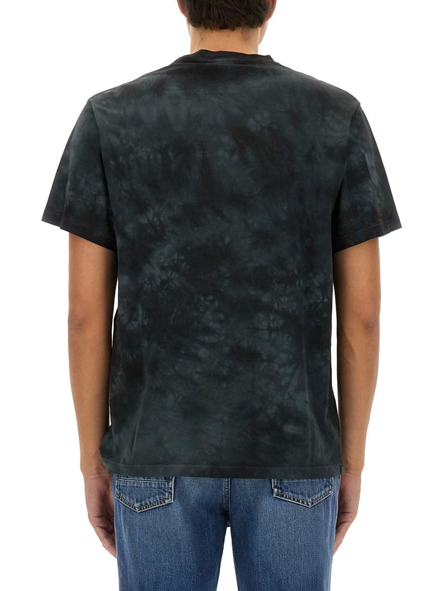 ALEXANDER McQUEEN T-SHIRT IN JERSEY DI COTONE CON TINTA VARIEGATA