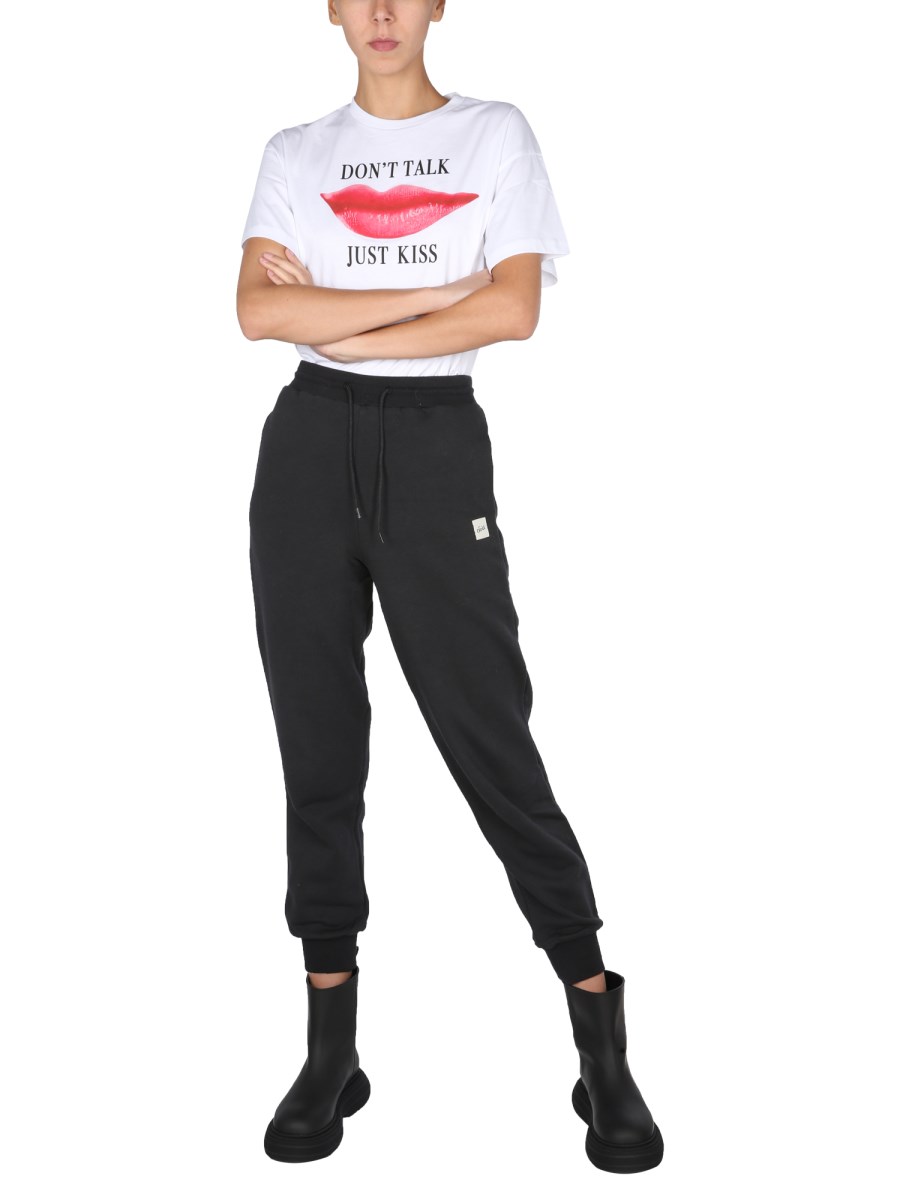 ÊTRE CÉCILE T-SHIRT JUST KISS IN JERSEY DI COTONE BIOLOGICO