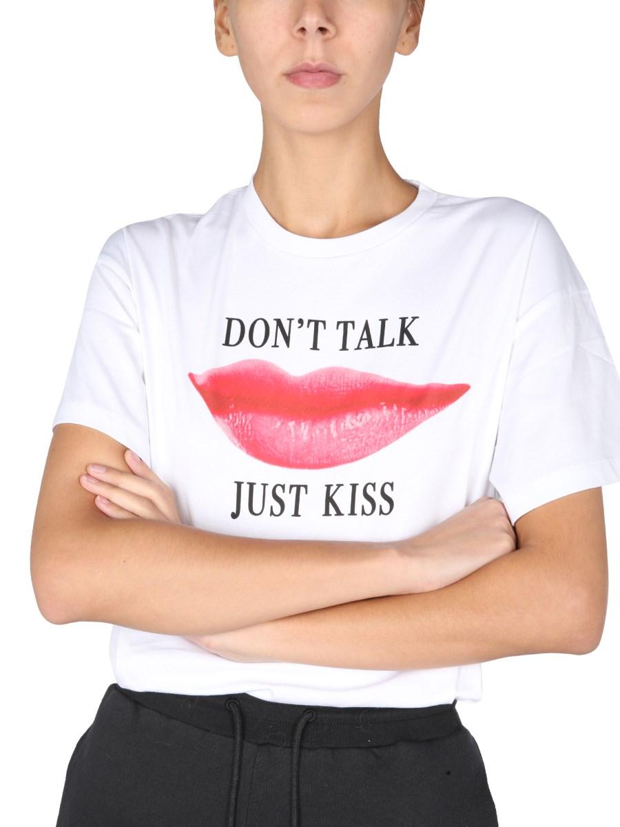 ÊTRE CÉCILE T-SHIRT JUST KISS IN JERSEY DI COTONE BIOLOGICO