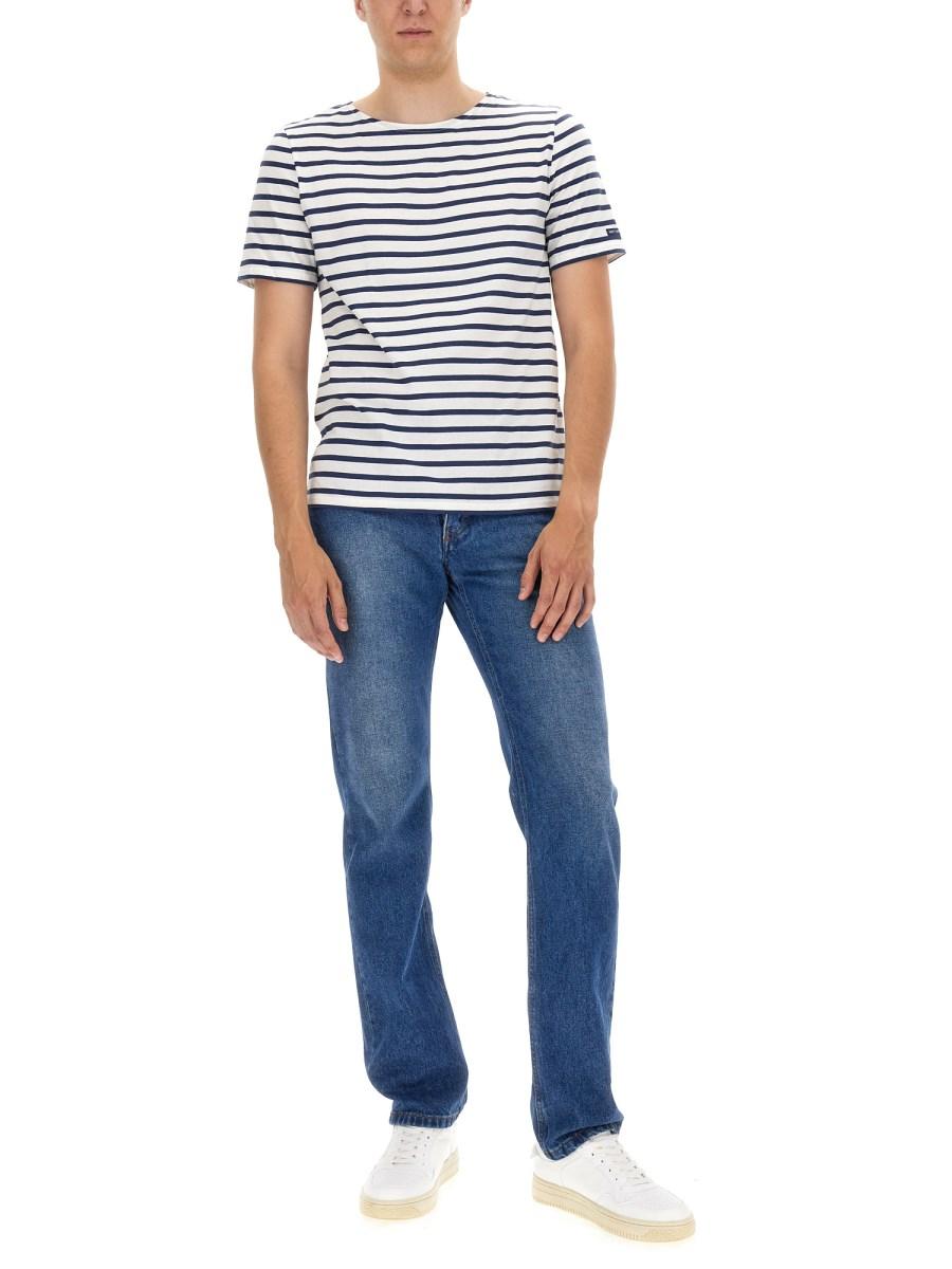 SAINT JAMES T-SHIRT LEVANT MODERN IN COTONE CON MOTIVO RIGATO
