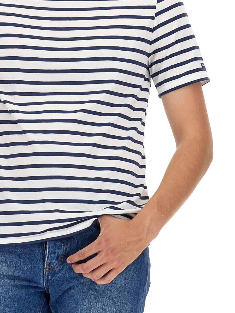 SAINT JAMES T-SHIRT LEVANT MODERN IN COTONE CON MOTIVO RIGATO