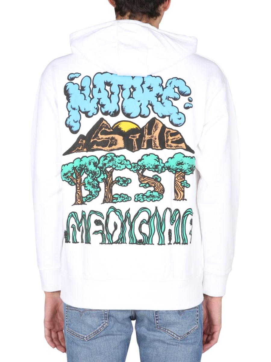 MARKET T-SHIRT "NATURE IS THE BEST MEDICINE" IN JERSEY DI COTONE