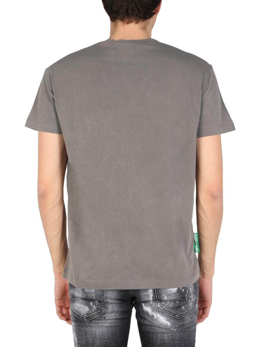DSQUARED T-SHIRT "ONE LIFE ONE PLANET" IN JERSEY DI COTONE