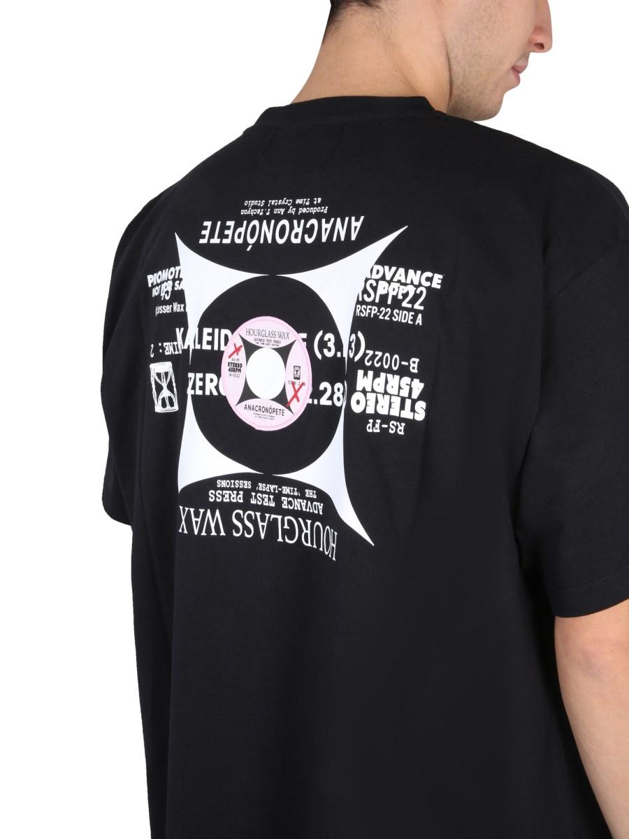 FRED PERRY X RAF SIMONS T-SHIRT OVERSIZE IN COTONE CON LOGO