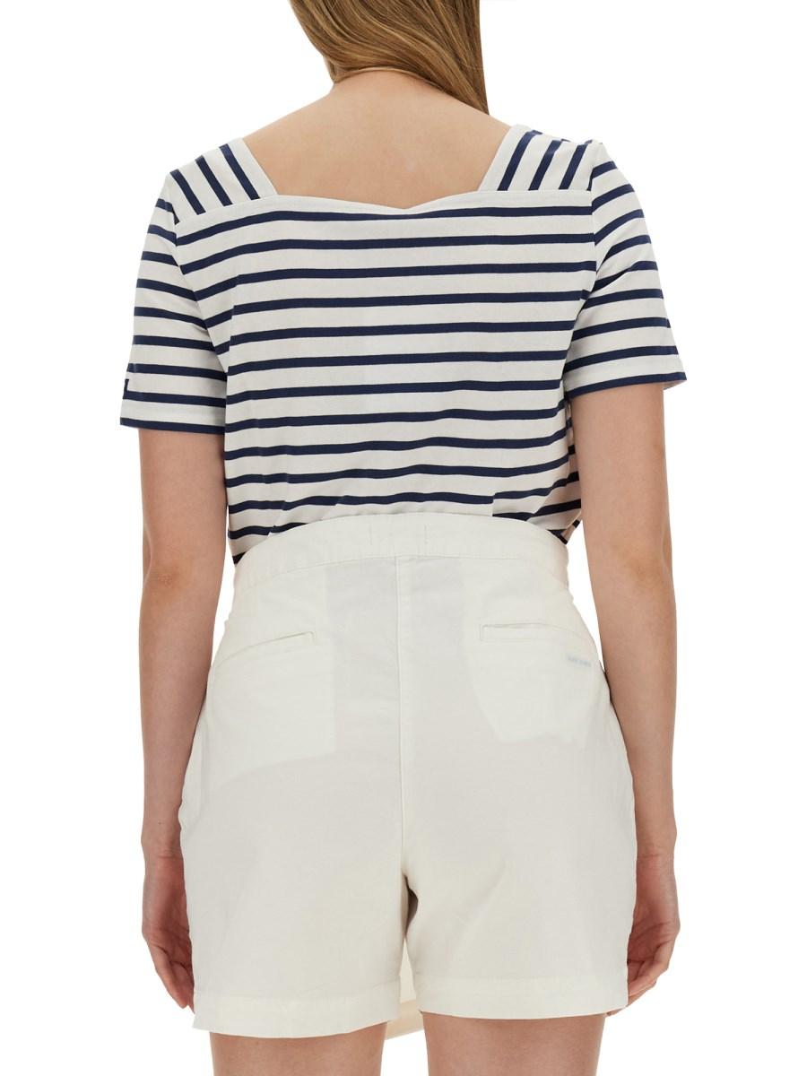 SAINT JAMES T-SHIRT "PLENEUF" IN COTONE CON MOTIVO RIGATO