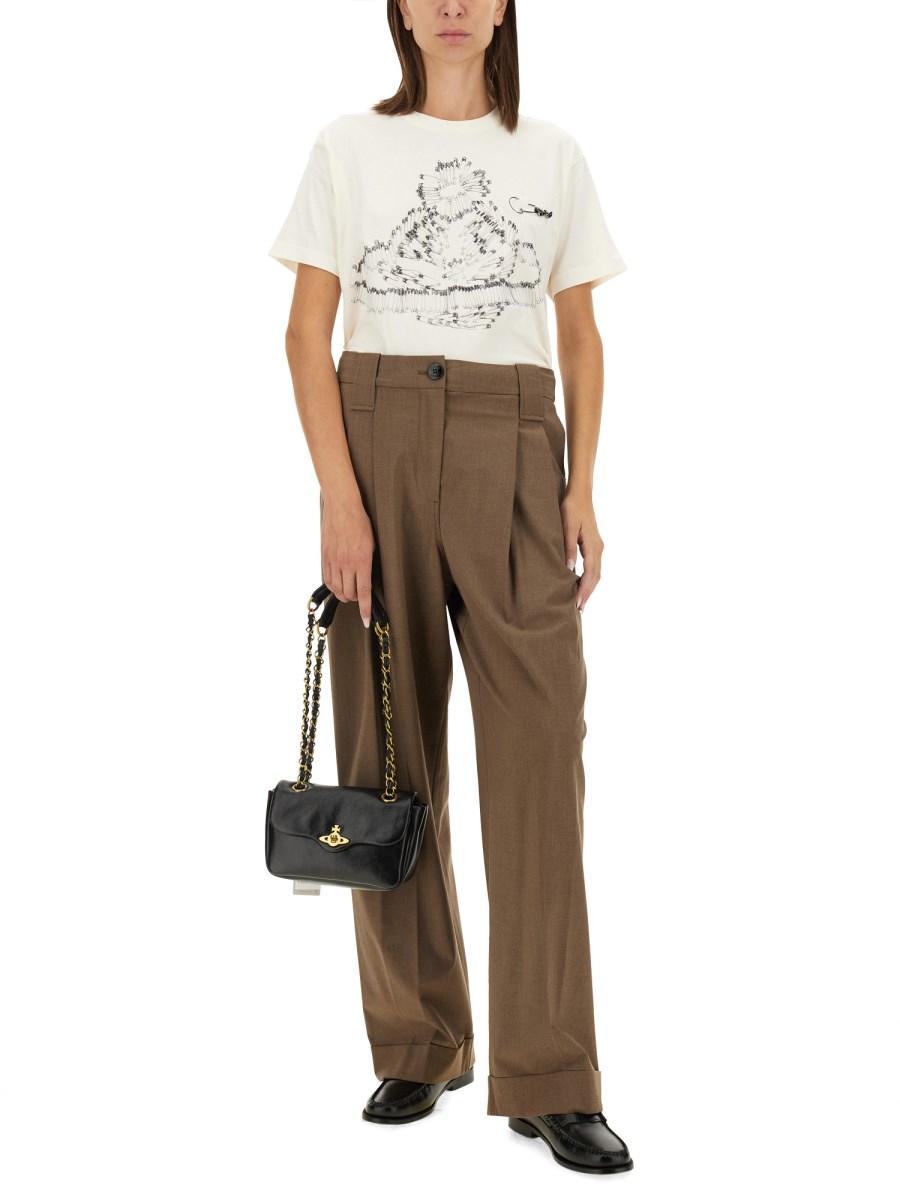 VIVIENNE WESTWOOD T-SHIRT SAFETY PIN IN JERSEY DI COTONE