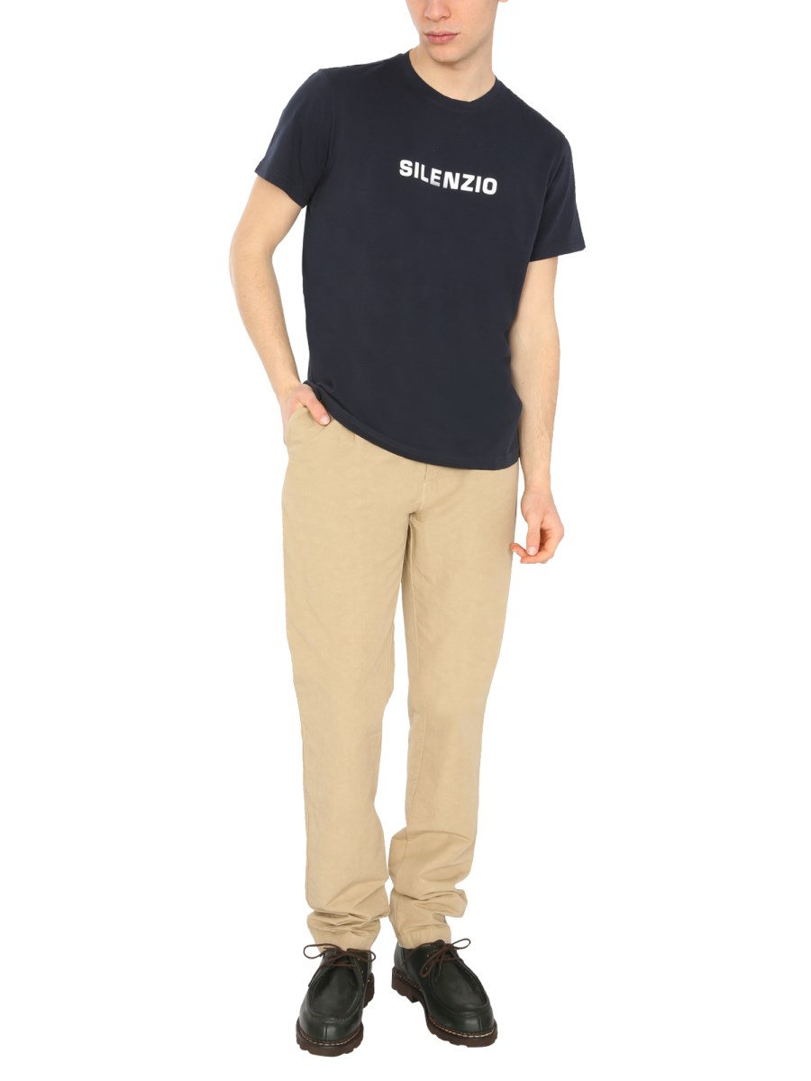 ASPESI T-SHIRT "SILENZIO" IN JERSEY DI COTONE CON STAMPA