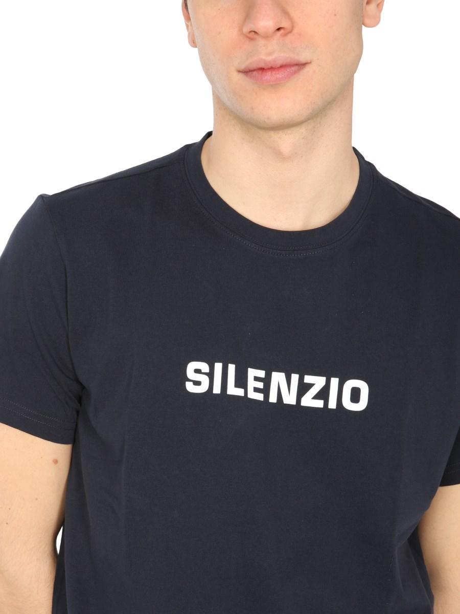 ASPESI T-SHIRT "SILENZIO" IN JERSEY DI COTONE CON STAMPA
