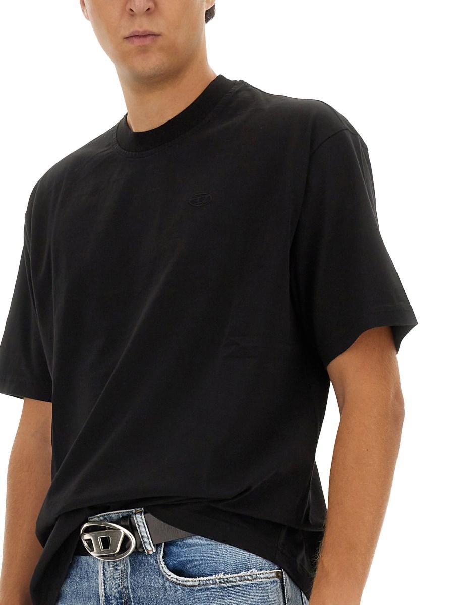 DIESEL T-SHIRT T-BOGGY-MEGOVAL-D IN JERSEY DI COTONE