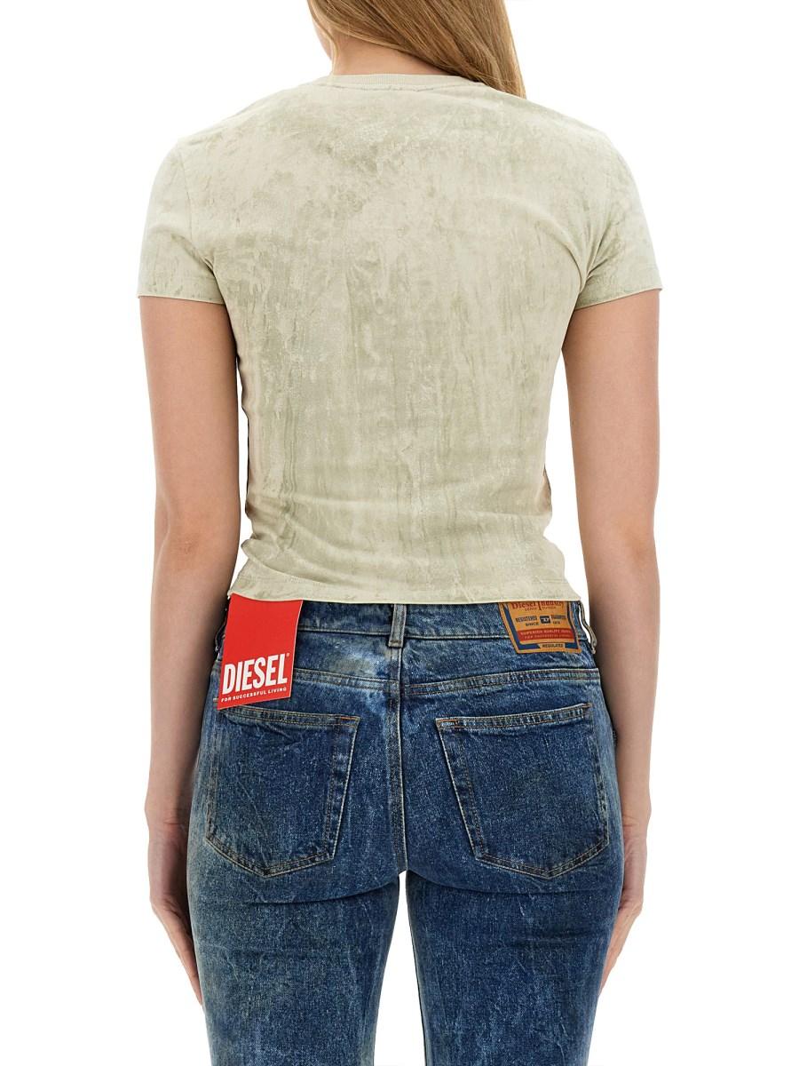 DIESEL T-SHIRT "T-UNCUTIE-LONG-N11" IN JERSEY DI COTONE