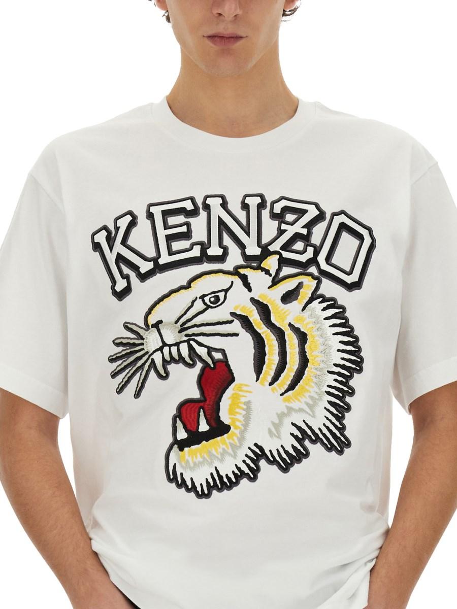 KENZO T-SHIRT TIGER VARSITY CLASSIC IN JERSEY DI COTONE