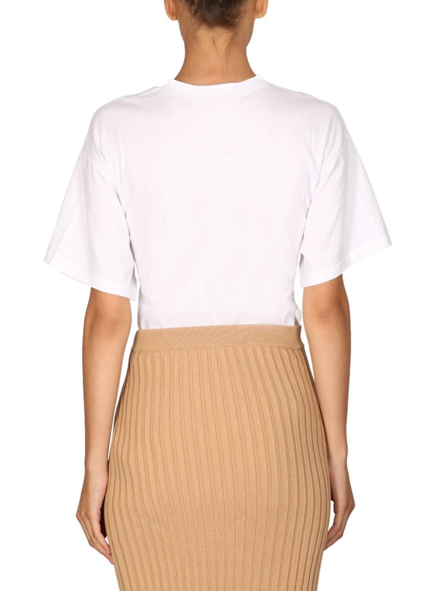 STELLA McCARTNEY T-SHIRT TWISTED IN JERSEY DI COTONE