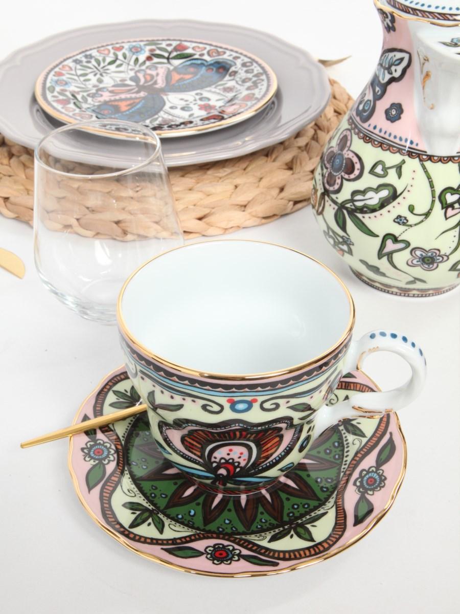 LA DOUBLEJ X LADUREE TAZZA GRANDE DA TEA CON PIATTINO LA DOUBLEJ X LADURÈE SET DA DUE