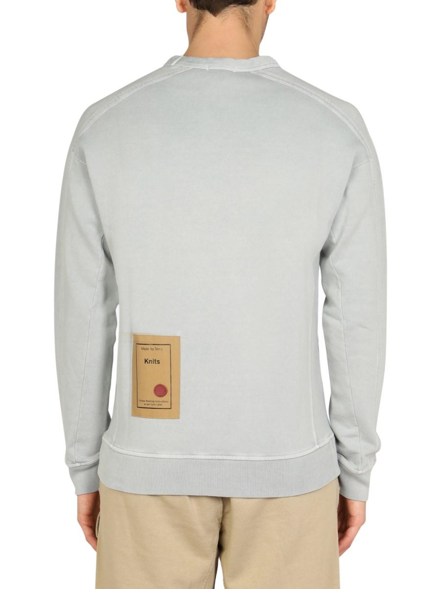 TEN C FELPA IN COTONE CON LOGO