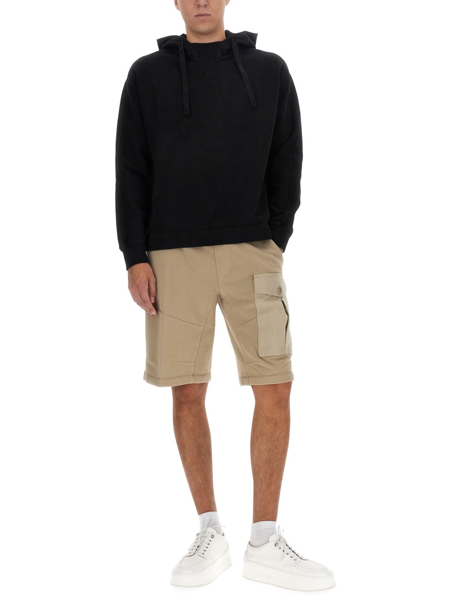 TEN C FELPA IN COTONE CON LOGO