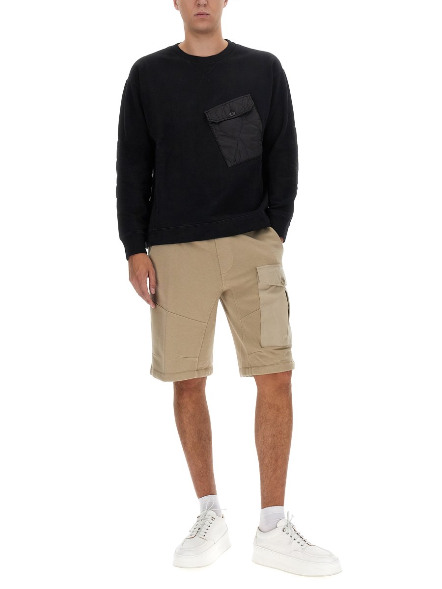 TEN C FELPA IN COTONE CON LOGO