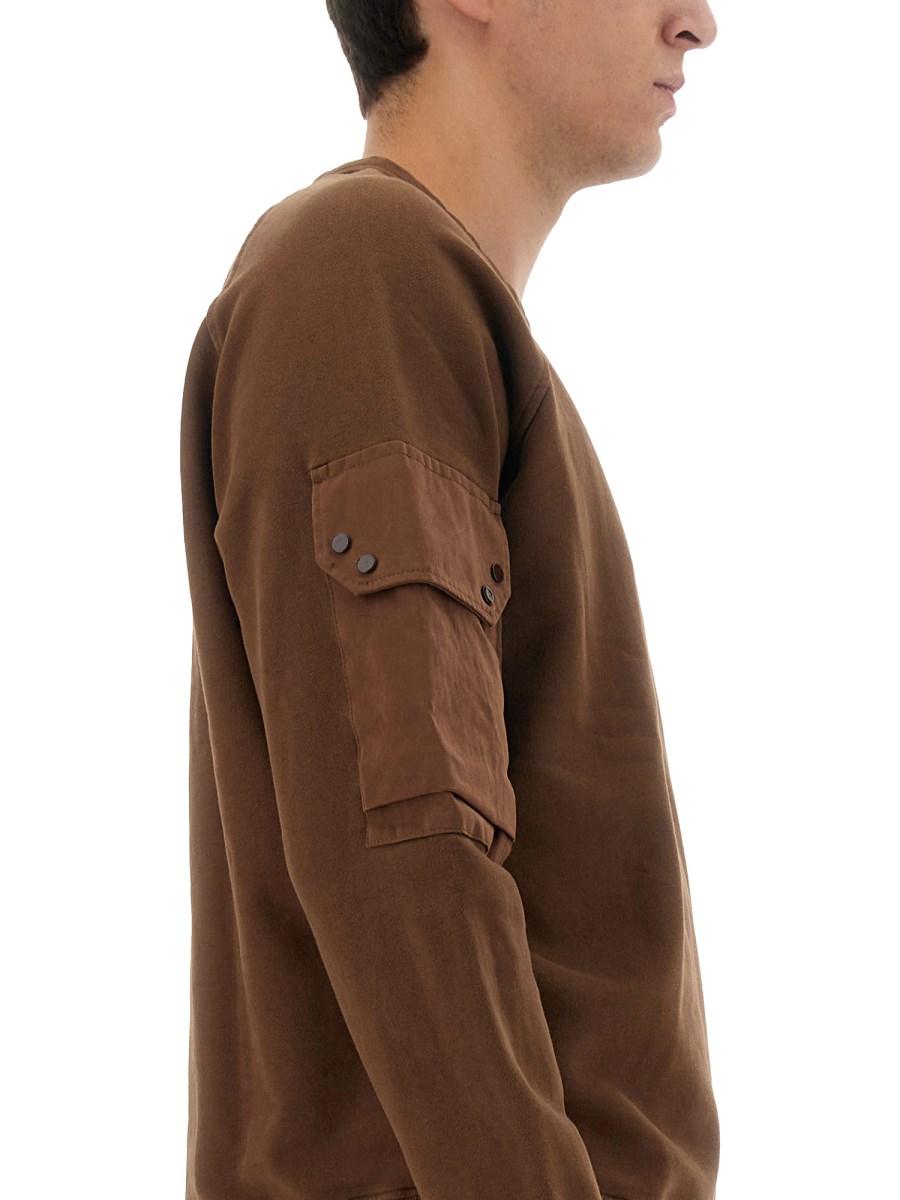 TEN C FELPA IN COTONE CON LOGO