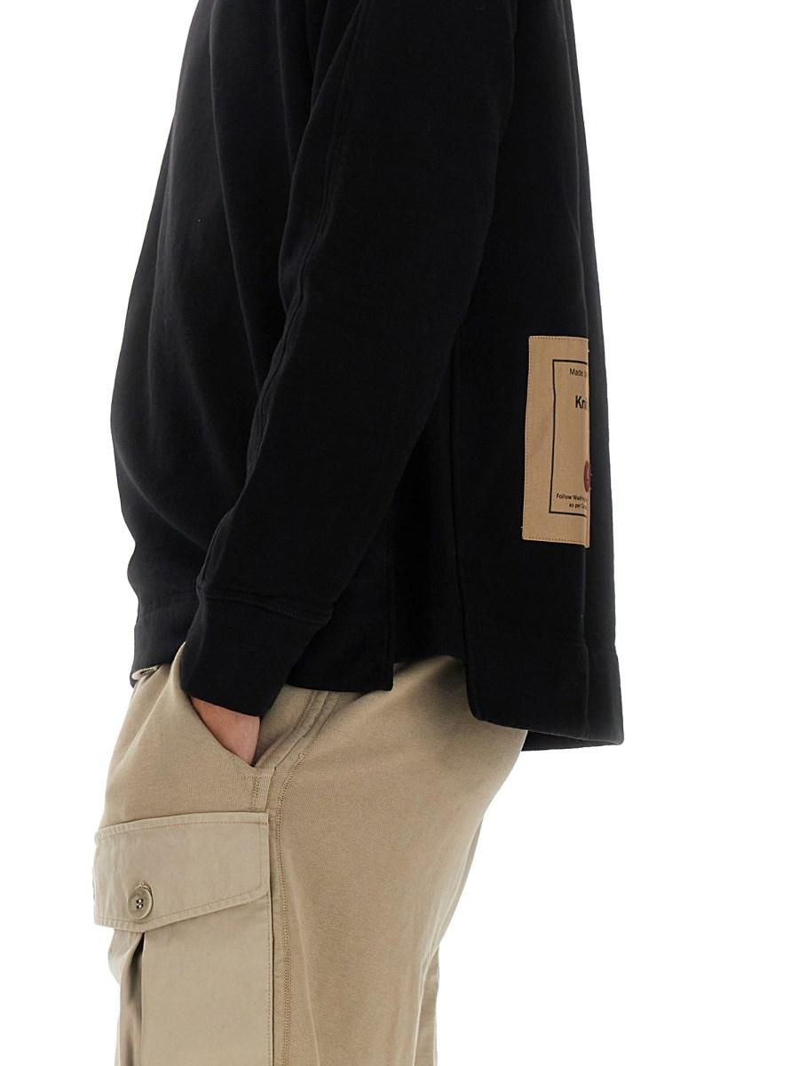 TEN C FELPA IN COTONE CON LOGO