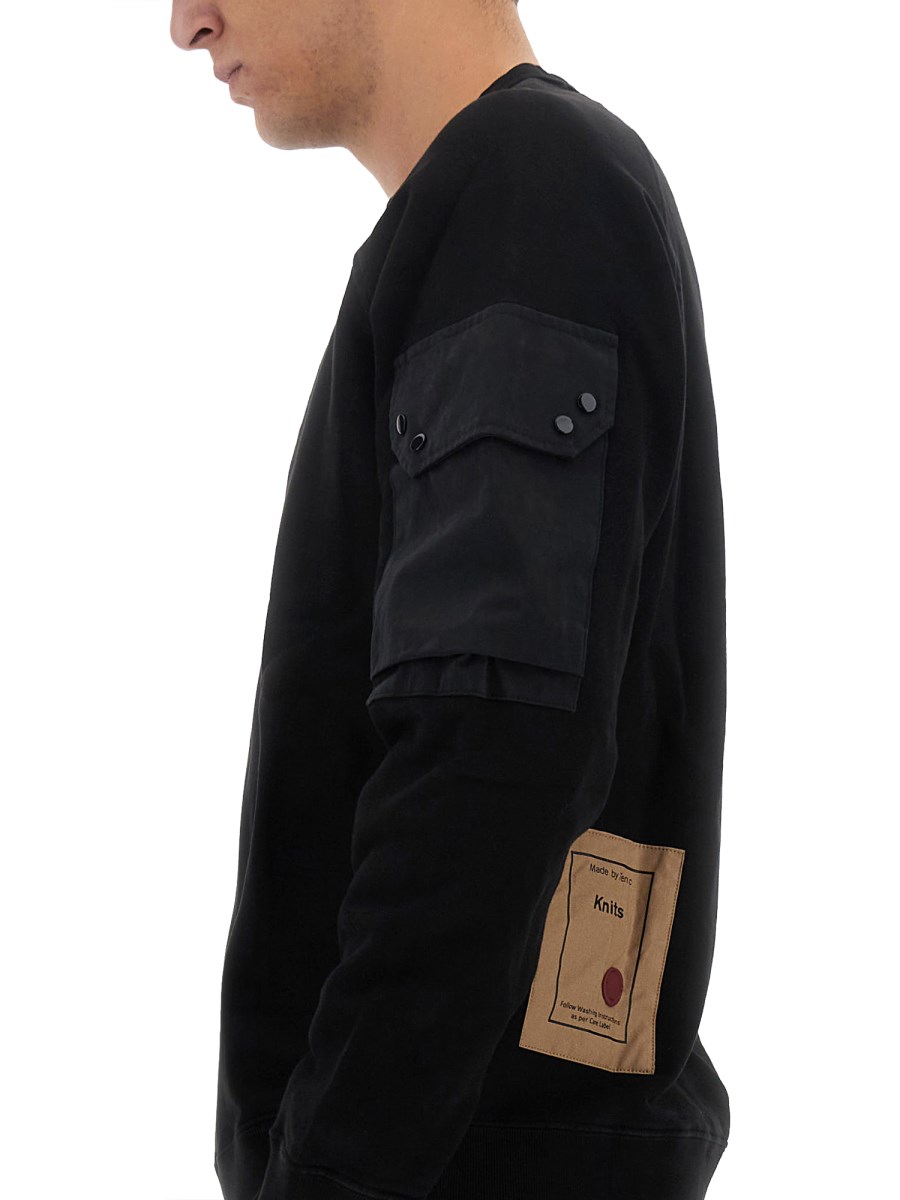 TEN C FELPA IN COTONE CON LOGO