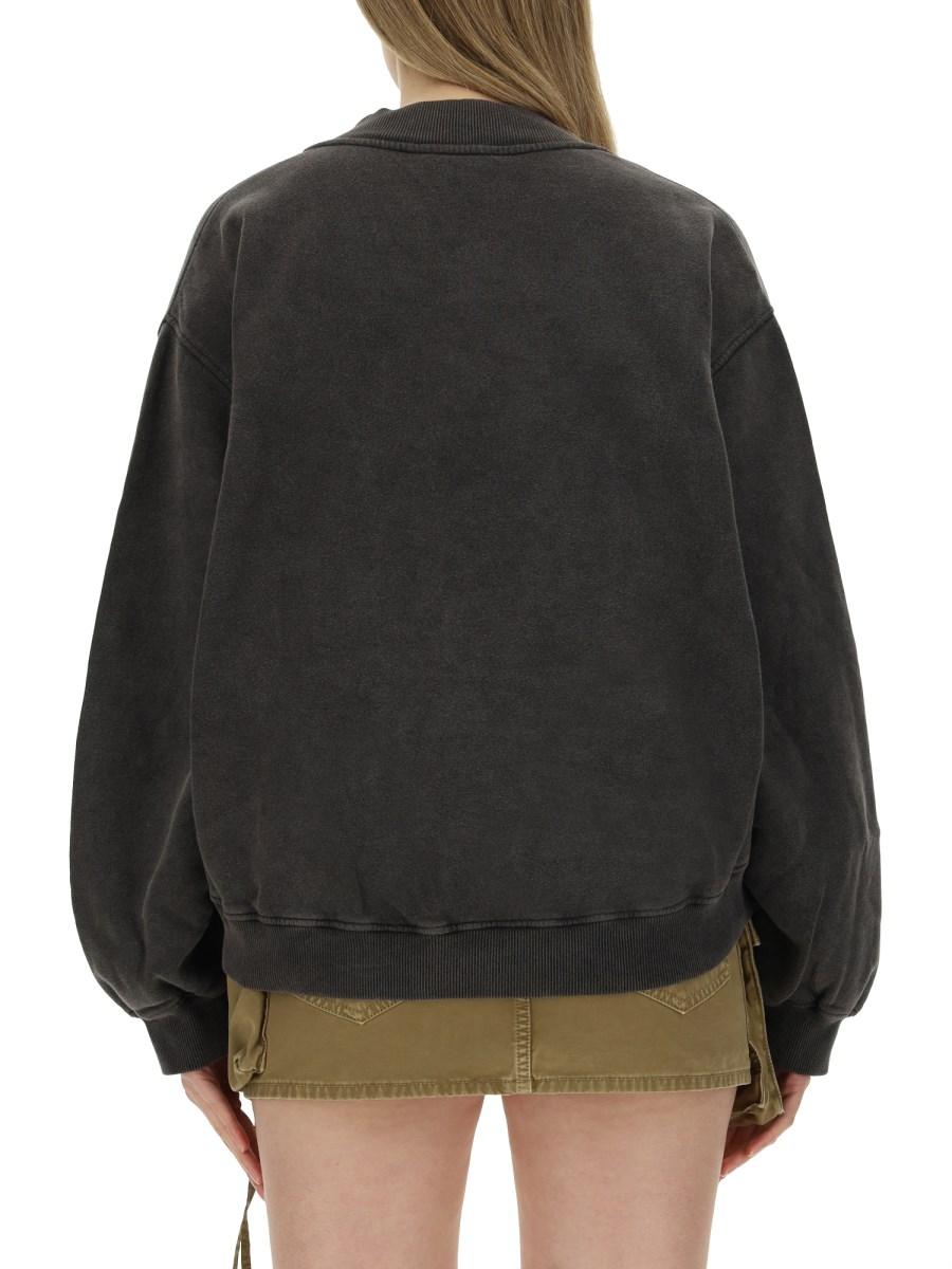 THE ATTICO FELPA IN COTONE CON LOGO