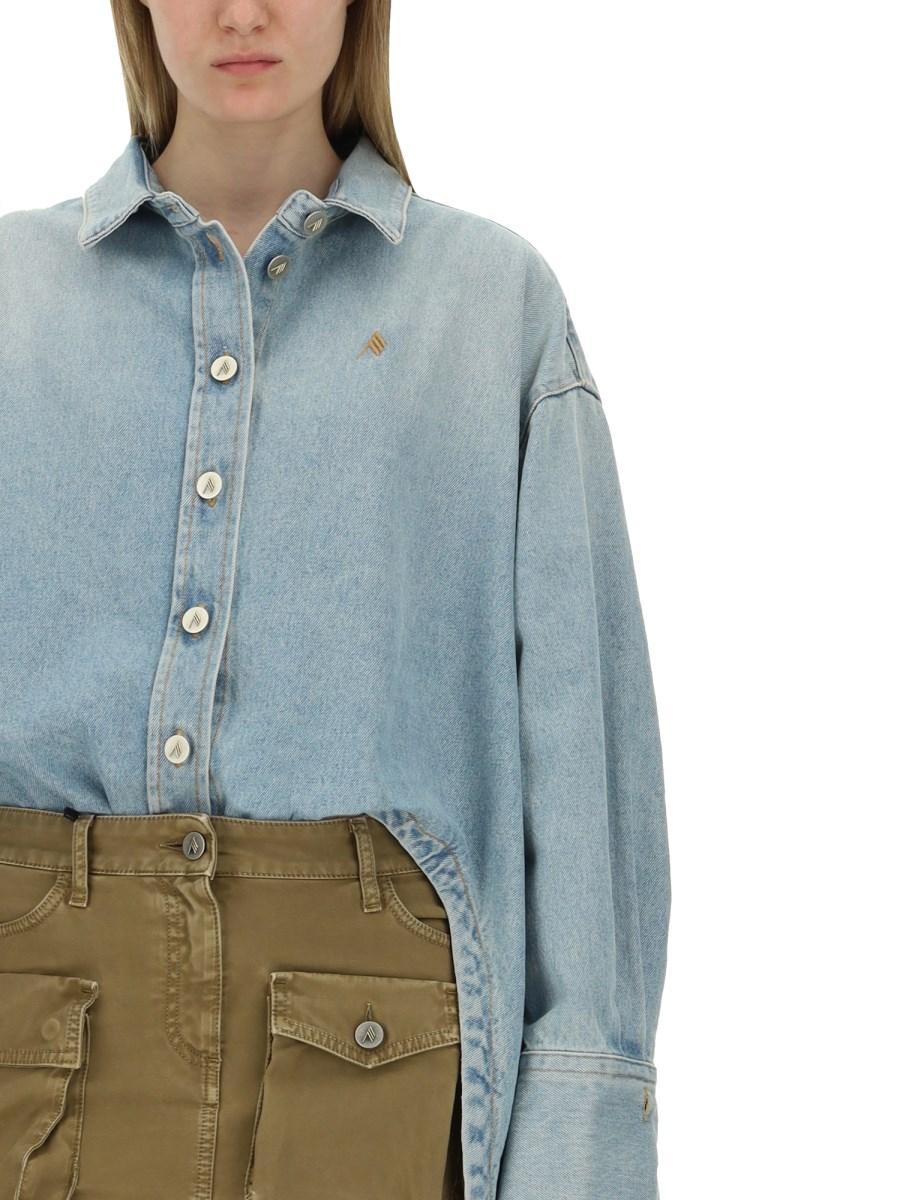 THE ATTICO GIACCA IN DENIM DI COTONE