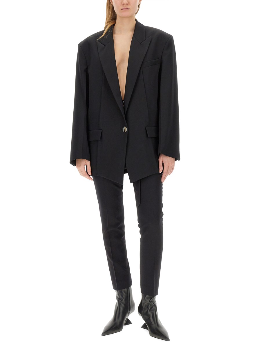 THE ATTICO GIACCA MONOPETTO IN LANA VERGINE