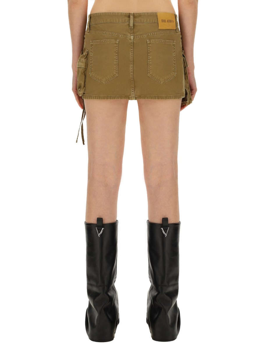 THE ATTICO GONNA MINI FAY IN DENIM DI COTONE