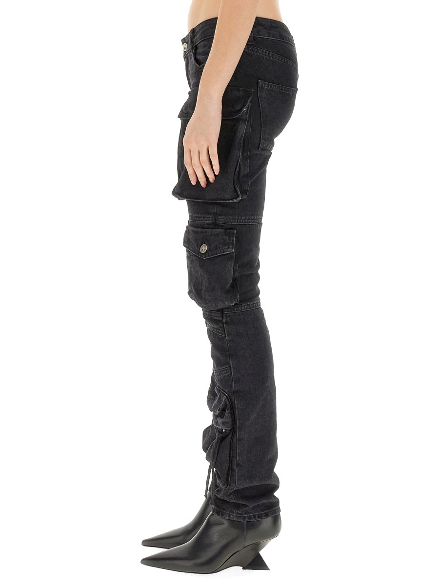 THE ATTICO JEANS CARGO IN COTONE